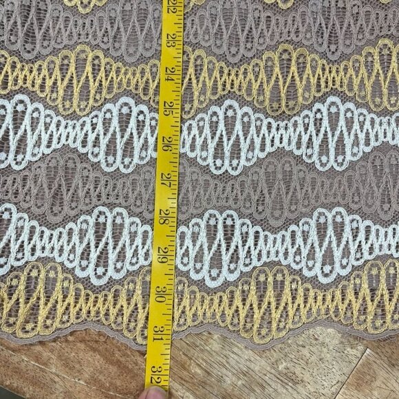 Storia Lace Slip Dress Womens M Open Back Above Knee Adjustable Straps V-neck - Picture 13 of 16